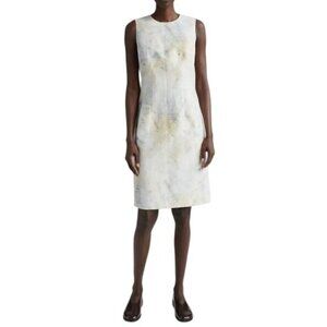 Lafayette 148 New York Womens Harpson Fern Sleeveless Sheath Dress Sz 12 New